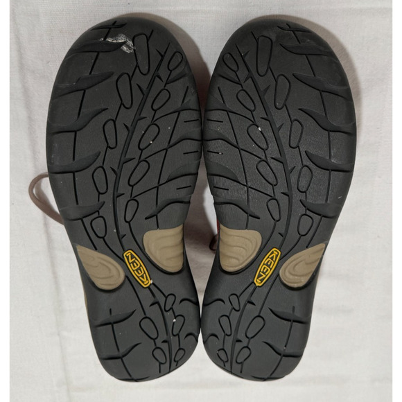 Womens Keen Leather Outdoor Hiking Laced Athletic Shoes Sz 9.5 Brick Red EUC - Picture 3 of 8